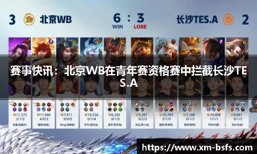 赛事快讯：北京WB在青年赛资格赛中拦截长沙TES.A